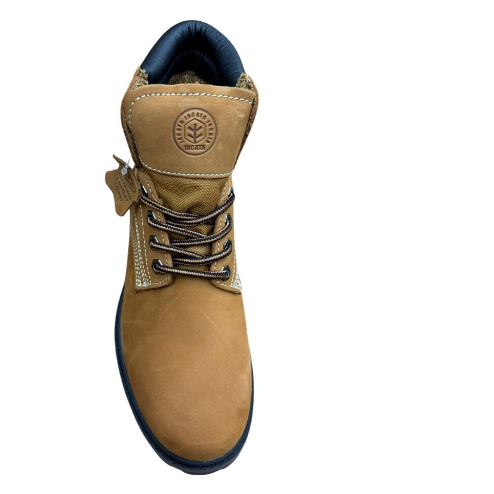 Men's Water-Resistant Genuine Leather Work Boots - Tan